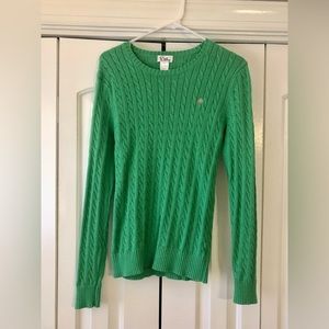 💚LILLY Pulitzer Maria Sweater Spectrum Green Cotton Crewneck PULLOVER Small💚